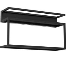 Nástenná polica s LED osvetlením SHELF 33x60 cm čierna