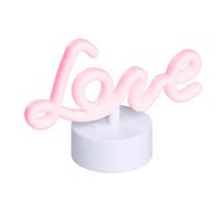 Neon stolová lampa červená Love vrátane LED - Liebe