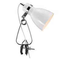 Nordlux Nordlux - Stolná lampa s klipom CYCLONE 1xE14/15W/230V biela