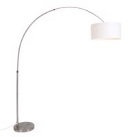 Oblúková lampa oceľové tienidlo biele 50/50/25 nastaviteľné - XXL