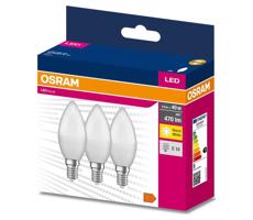 Osram SADA 3x LED Žiarovka B38 E14/4,9W/230V 3000K - Osram