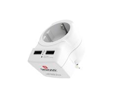 PA28USB - Cestovný adaptér pre UK 230V + 2x USB port