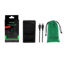 PATONA PATONA - Rýchlonabíjačka Dual Pana DMW-BLF19 + kábel USB-C 0,6m