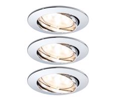 Paulmann Paulmann 92821 - SADA 3x LED/7W IP23 Kúpeľňové podhľadové svietidlo COIN 230V