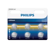 Philips Philips CR2032P6/01B - 6 ks Lithiová batéria gombíková CR2032 MINICELLS 3V 240mAh