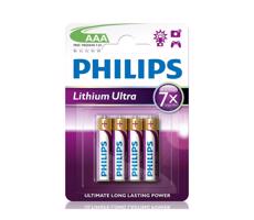 Philips Philips FR03LB4A/10 - 4 ks Lithiová batéria AAA LITHIUM ULTRA 1,5V 800mAh