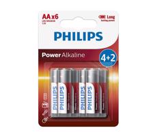 Philips Philips LR6P6BP/10 - 6 ks Alkalická batéria AA POWER ALKALINE 1,5V 2600mAhV