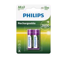 Philips Philips R6B2A260/10 - 2 ks Nabíjacie batérie AA MULTILIFE NiMH/1,2V/2600 mAh