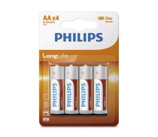 Philips Philips R6L4B/10 - 4 ks Zinkochloridová batéria AA LONGLIFE 1,5V 900mAh