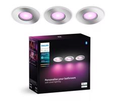 Philips Philips-SADA 3x LED RGBW Stmievateľné kúpeľňové sv. Hue XAMENTO 1xGU10/4,2W IP44