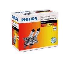 Philips SADA 2x Autožiarovka Philips VISION 12342PRC2 H4 P43t-38/60W/55W/12V 3200K