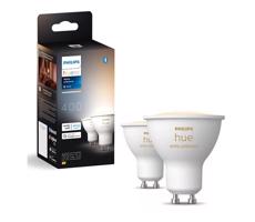 Philips SADA 2x LED Stmievateľná žiarovka Philips Hue WHITE AMB. GU10/4,2W/230V 2200-6500K