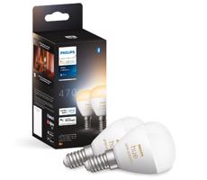 Philips SADA 2x LED Stmievateľná žiarovka Philips Hue WHITE AMBIANCE P45 E14/5,1W/230V