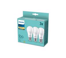 Philips SADA 3x LED Žiarovka Philips A60 E27/13W/230V 2700K