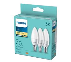 Philips SADA 3x LED Žiarovka Philips B35 E14/5W/230V 2700K