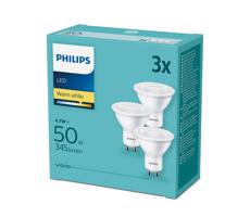 Philips Sada 3xLED Žiarovka Philips GU10/4,7W/230V 2700K