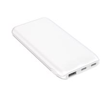 Powerbanka 10000 mAh 10W Power Delivery 2xUSB-C + 1xUSB-A biela