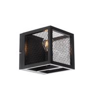 Priemyselná nástenná lampa čierna - Cage Mesh