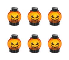 - SADA 6x LED Dekorácia HALLOWEEN LED/1xCR2032/teplá biela tekvica