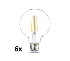 SADA 6x LED Stmievateľná žiarovka VINTAGE G93 E27/8W/230V 2700K