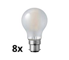 SADA 8x LED Žiarovka A60 B22/7W/230V 2700K