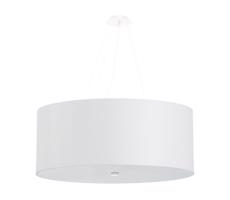 SL.0789 - Luster na lanku OTTO 6xE27/60W/230V pr. 70 cm biela