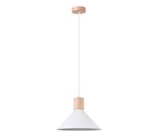 SL.1319 - Luster na lanku JAGA 1xE27/15W/230V pr. 30 cm biela