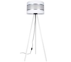 Stojacia lampa CORAL 1xE27/60W/230V biela/chróm