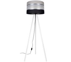 Stojacia lampa CORAL 1xE27/60W/230V biela/čierna/šedá/chróm