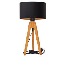 Stolná lampa ALBA 1xE27/60W/230V čierna/zlatá/dub