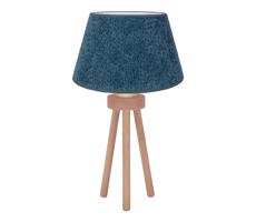 - Stolná lampa BOUCLE 1xE27/15W/230V pr. 28 cm tyrkysová/drevo