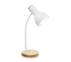 Stolná lampa MARMA 1xE27/60W/230V biela/kaučukovník