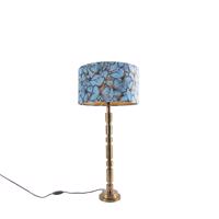 Stolná lampa v štýle art deco bronzová, 35 cm, odtieň motýľový dizajn - Torre