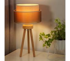 - Stolná lampa WOOD BOHO 1xE27/15W/230V medená/hnedá/béžová