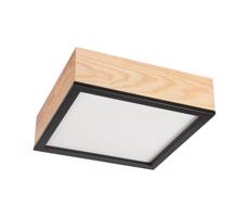 Stropné svietidlo NATURAL SQUARE 2xE27/15W/230V 31x31 cm borovica/čierna