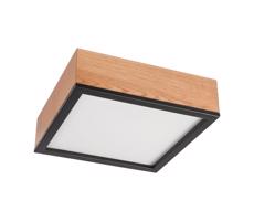 Stropné svietidlo OAK SQUARE 2xE27/15W/230V 31x31 cm dub/čierna