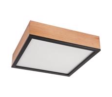 Stropné svietidlo OAK SQUARE 4xE27/15W/230V 39x39 cm dub/čierna