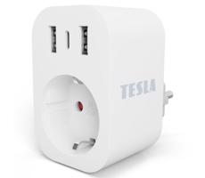 TESLA Smart TESLA Smart - Inteligentná zásuvka 3680W/230V/16A Typ F/E 2xUSB-A + 1xUSB-C Wi-Fi