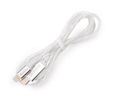 USB kábel USB-C / Lightning konektor s LED podsvietením 1m biela